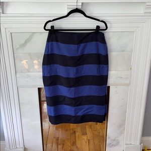 Stripped Pencil Skirt